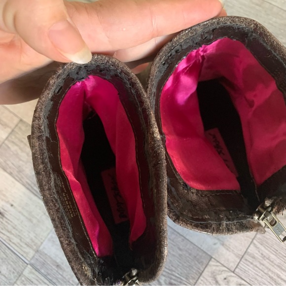 Betsey Johnson Distressed Leather Ankle Boot - Picture 6 of 9